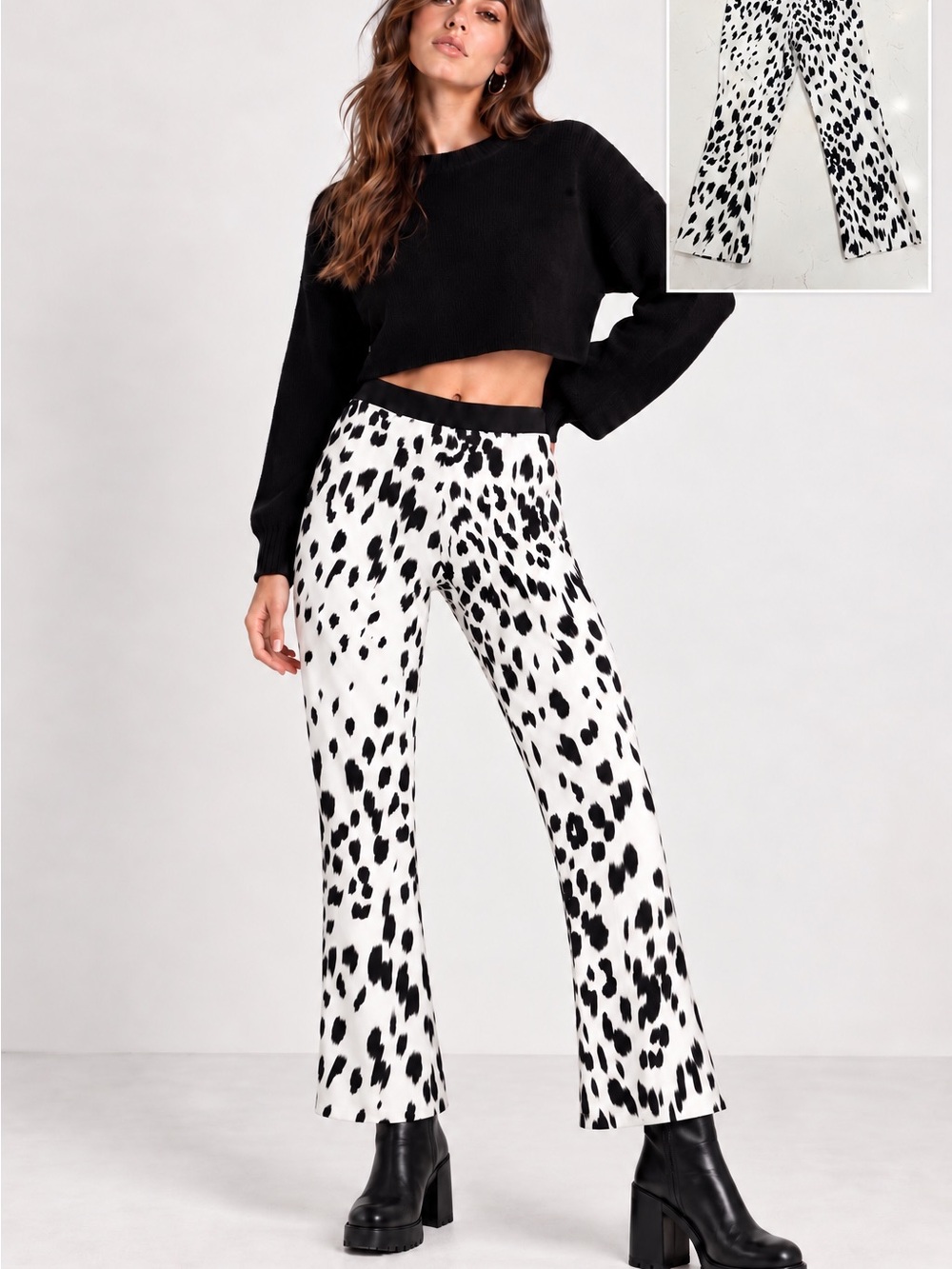 Twinset Simona Barbieri Animal Print Ankle Pants Slight Flare Maximalist Retro